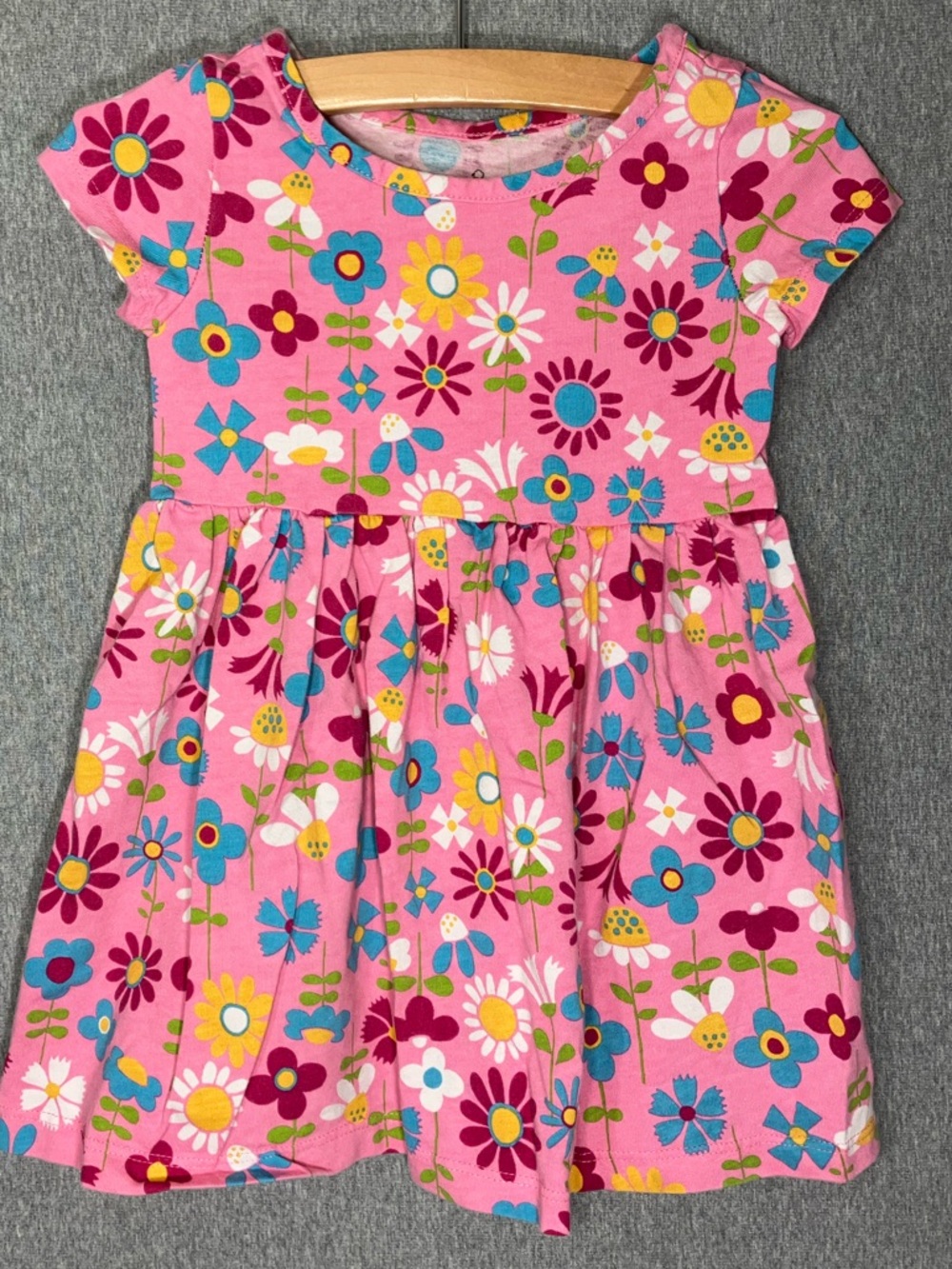 EUC Hanna Andersson Moon & Back Kids' Size 3T Play Dress Pink Flowers